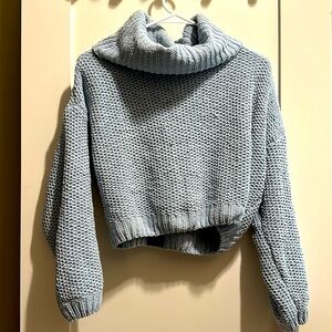 Crop knitted cowl neck/ turtle neck Garage sweater